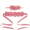 Polyester Waist Chain Belts and Headbands with Imitation Pearl DIY-WH0308-150B-1