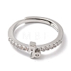 Rack Plating Brass Clear Cubic Zirconia Constellation Adjustable Rings for Women RJEW-S407-08P-12-2