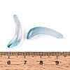 Transparent Glass Banana Pendants GLAA-T030-02B-3