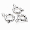 Tarnish Resistant 304 Stainless Steel Smooth Surface Spring Ring Clasps LS-STAS-H396-D-02P-2