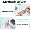 4Pcs Glass Rhinestone Flower Wedding Dress Accessories STIC-FG0001-11A-3