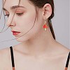 Enamel Mushroom Dangle Stud Earrings JE987C-1