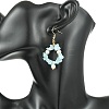 Natural White Jade Beaded Dangle Earrings EJEW-JE07215-02-5