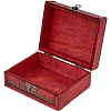Flower Embossed Vintage Wood Jewelry Treasure Chest CON-WH20002-18-7