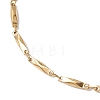 304 Stainless Steel Link Bar Chain Anklets for Women AJEW-AN00621-2