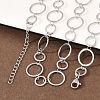 304 Stainless Steel 6MM and 10MM Ring Link Chain Necklaces NJEW-P343-02A-P-2