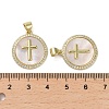 Brass Micro Pave Clear Cubic Zirconia Pendants KK-H466-07G-3