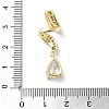 Brass Micro Pave Cubic Zirconia Pendants KK-F877-17G-3