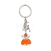 Glass & Tibetan Style Alloy Keychain KEYC-MZ00037-07-2