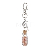 Glass Wishing Bottle with Gemstone Chip inside Pendant Decorations GG-CJ47ED-2