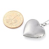 Anti-Tarnish 304 Stainless Steel Heart Locket Pendant Cable Chain Necklaces for Women LS-NJEW-M050-04E-P-5