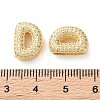 Rack Plating Brass Micro Pave Cubic Zirconia Slide Charms KK-C084-34G-D-3