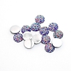 Flat Back Resin Rhinestone Cabochons CRES-WH0002-12A-1