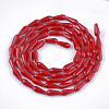 Opaque Solid Color Glass Beads Strands GLAA-T009-001A-2