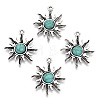 Synthetic Turquoise Pendants PALLOY-TAC0044-53AS-1