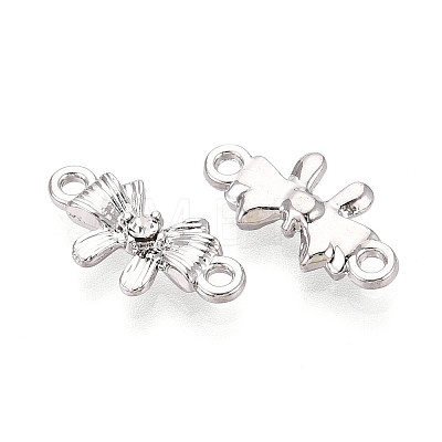 Alloy Crystal Rhinestone Bowknot Links Connector Charms PALLOY-T091-36P-1