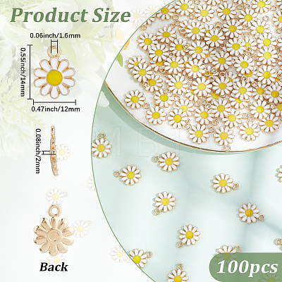 100Pcs Alloy Enamel Charms ENAM-BM0001-22-1