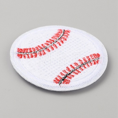 Sports Ball Theme Computerized Towel Fabric Embroidery Iron on Cloth Patches PATC-WH0007-23B-1