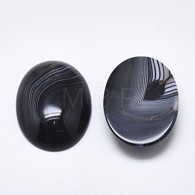 Natural Banded Agate/Striped Agate Cabochons G-T122-22E-1