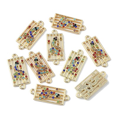 Alloy Rhinestone Connector Charms FIND-TAC0014-53B-1