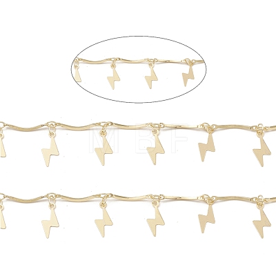Brass Curved Bar Link Chains CHC-M025-19G-1