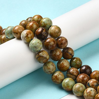 Natural Yellow Chrysocolla Beads Strands G-H298-A07-04-1