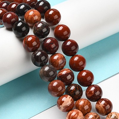 Natural Red Snakeskin Jasper Beads Strands G-H298-A02-04-1