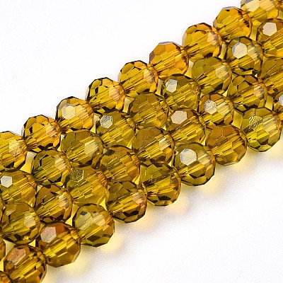 Baking Paint Transparent Glass Beads X1-DGLA-A035-T4mm-A05-1