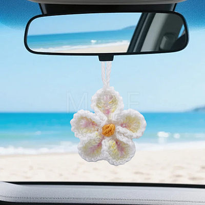 1Pc Polyester Flower Pendant Decorations HJEW-SC0003-02B-1