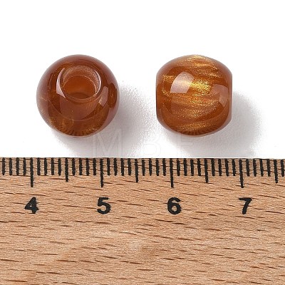 Opaque Resin European Beads RESI-F073-13-1
