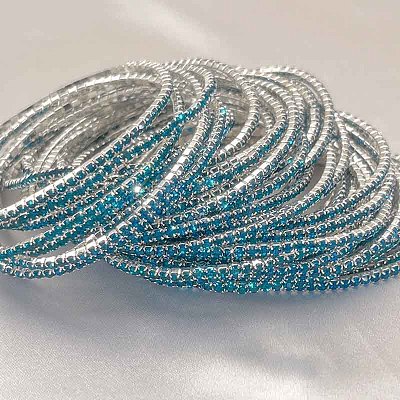 Brass Rhinestone Tennis Bracelets WG6EB7A-09-1