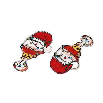 Christmas Theme Printing Acrylic Pendants X-BACR-N002-01I-1