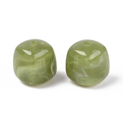 Opaque Acrylic Beads X-OACR-ZX006-33J-1