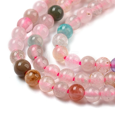 Natural Rutilated Quartz Beads Strands G-A097-B14-03-1