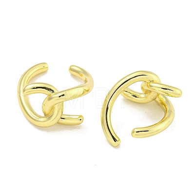 Brass Cuff Earrings EJEW-C104-053G-1