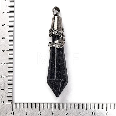 Gemstone Pointed Big Pendants G-Q184-02AS-1