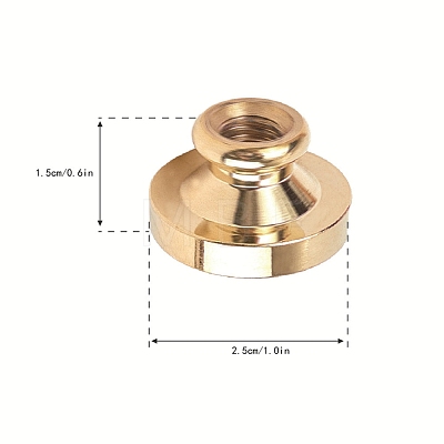 Wax Seal Brass Stamp Head AJEW-WH0209-565-1