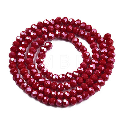Electroplate Glass Beads Strands EGLA-A034-P1mm-A22-1