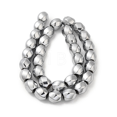 Electroplated Non-Magnetic Synthetic Hematite Beads Strands G-P518-05C-1