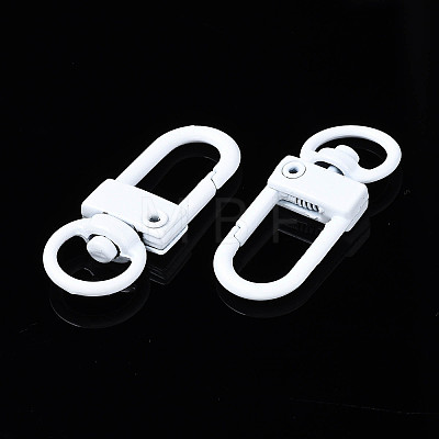 Spray Painted Eco-Friendly Alloy Swivel Snap Hooks Clasps PALLOY-T080-02M-NR-1