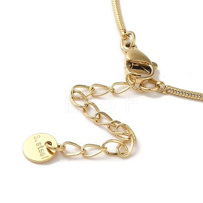 Vacuum Plating 304 Stainless Steel Snake Chain Necklaces NJEW-C045-03B-G-1