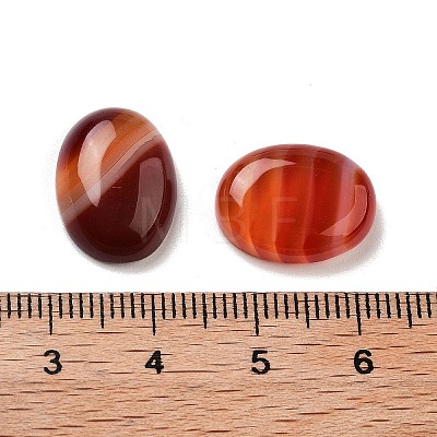 Dyed & Heated Natural Banded Agate Cabochons G-G145-01B-15-1