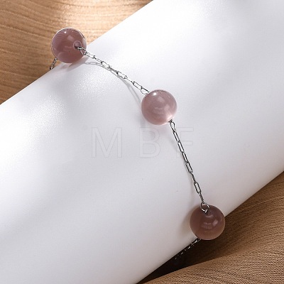 304 Stainless Steel Cable Chain Bracelets BJEW-C094-01P-01-1