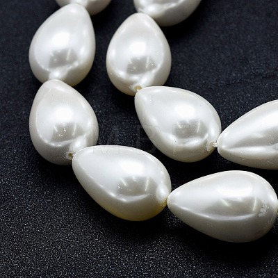 Electroplate Shell Pearl Beads Strands BSHE-G010-5x8mm-01-1