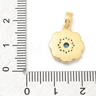 Brass Micro Pave Cubic Zirconia Pendents KK-M303-02G-09-1