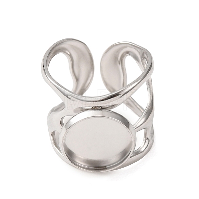 304 Stainless Steel Cuff Ring Components SA-CBA76C4-02P-03-1