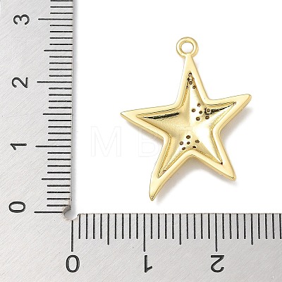 Rack Plating Brass Micro Pave Cubic Zirconia Pendants KK-L224-015G-1