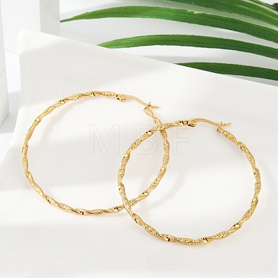 201 Stainless Steel Hoop Earrings EJEW-Q026-16G-D-1