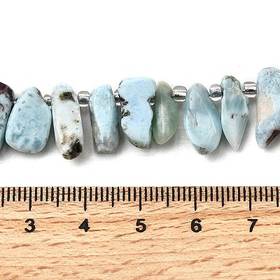 Natural Larimar Beads Strands G-Z091-A09-1