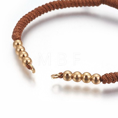 Nylon Cord Braided Bead Bracelets Making BJEW-F360-F09-1